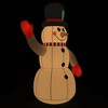 Aghana Digitals 8ft Inflatable Snowman with Multicolor LEDs, Weather-Resistant Oxford Fabric & PU - 2 of 4