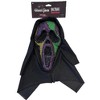 Ghost Face Scream Mask with Mardi Gras Bling - Purple, Green, Gold Rhinestones, Black Sparkle Shroud - Officially Licensed Fun World Mask - 3 of 4