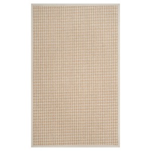 Natural/Light Gray Solid Woven Area Rug - (5
