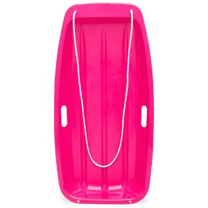 Best Choice Products 35in Kids Outdoor Plastic Sport Toboggan Winter Snow Sled Board w/ Pull Rope, 2 Handles - 1 of 4