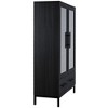Maliang 60'' Tall Display Cabinet with 2 Storage Drawers, Storage Cabinet with 4-Tier Glass Shelves for Living Room, Office, Study - 4 of 4