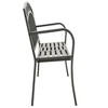 Patio Bench with a Table 49.2" Steel Gray - 4 of 4