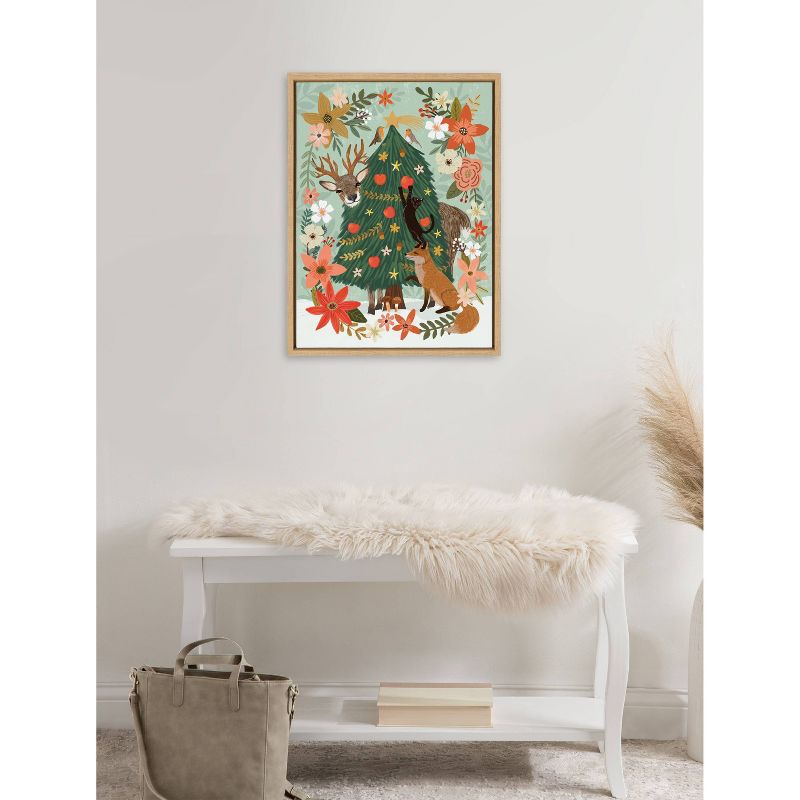 Kate &#38; Laurel All Things Decor 18&#34;x24&#34; Sylvie MC 0808 Pine 2 Framed Canvas Wall Art by Mia Charro Natural Christmas Tree Forest, 2 of 7