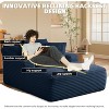 AENKYO Oversized Corduroy Sleeper Sofa Bed & Cloud Lounge Chair,2 Pillows | Boneless Upholstered Chaise for Living Room - 3 of 4