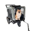 Outdoor Heavy Duty Foldable Utility Pet Stroller Dog Carriers Bicycle Trailer Black 19''W x 28''D x 5''H - 2 of 4