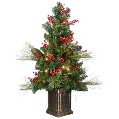 3.3' Unlit Artificial Magnolia Tree Clear Lights - National Tree Company