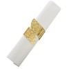 Silver Spoons Elegant Twist Napkin Rings Set of 6, Glitz Design Napkin Holders for Table Setting - 3 of 3