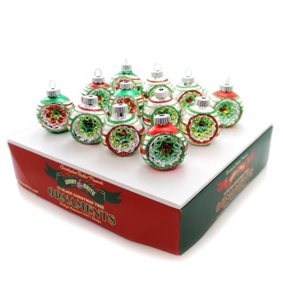 Radko Glass Shiny Brite Halloween Ornaments Reflector Glitter Indent Tops 12 NIB