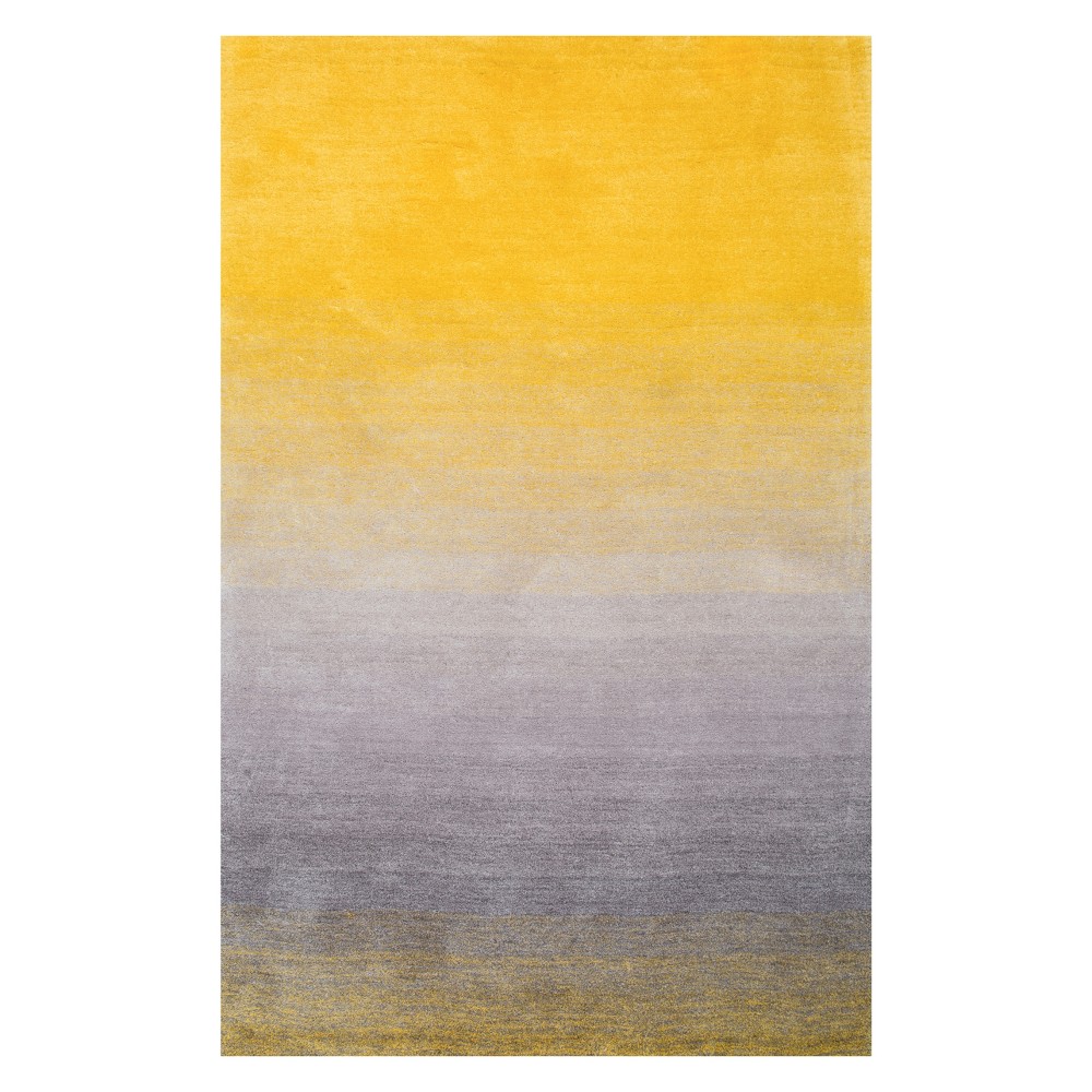 4'x6' Handmade Ombre Shag Area Rug Yellow - nuLOOM