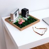 Modern Tropical Mod Flower Garden Black White Square Bamboo Tray - Deny Designs - 2 of 2