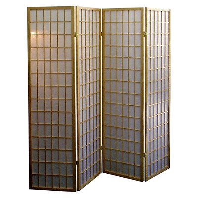 4 Panel Room Divider Natural - Ore International