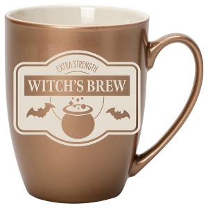 100 North Magic Potion 10 Ounce Bronze Metallic Finish, Comfortably Fits Your Hands, New Bone China Coffee Tea Cup Mug, Witch's Brew - 1 of 1