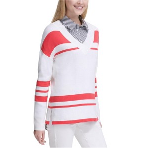 Calvin Klein Womens Striped Pullover Sweater - 1 of 1