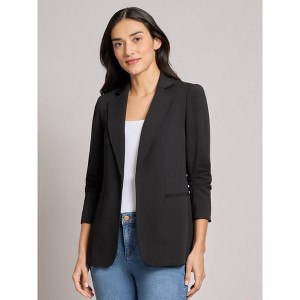 Jones New York Notch Collar Scrunch Sleeve Jacket - 1 of 3