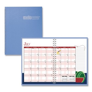 House of Doolittle Recycled Academic Year Illustrated Monthly Planner 12-Month July 2025 to June 2026 Light Blue Cover 10 x 7 - 1 of 4