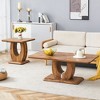 NicBex Modern Square Textured-Pattern Coffee Table with O-Shaped Base,Minimalist Center Table for Living Room,Living Room Furniture - 3 of 4