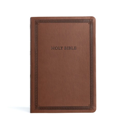 CSB Large Print Thinline Bible, Value Edition, Brown Leathertouch - by  Csb Bibles by Holman (Leather Bound) - image 1 of 1