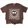 Simply Sage Market S.W.Smiley Checkered Floral Outline Heavyweight Tee - 2 of 4