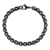 Black Bow Jewelry 6mm Dark Grey/Blue Plated Stainless Steel Chain Link Bracelet, 8.5 In - 3 of 4