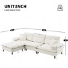 106 x 66.5 Inch L-Shaped Convertible Sectional Sofa with Ottoman, 4 Seats, Tufted Chenille Couch for Living Room - 2 of 4