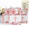Big Dot of Happiness Pink Elegant Cross - Girl Religious Party Favor Boxes - Set of 12 - 3 of 4