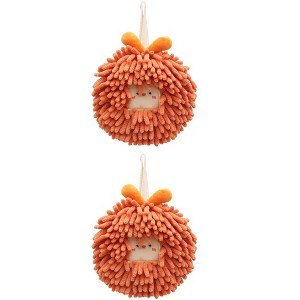 REGALWOVEN Cute Soft Absorbent Quick Drying Chenille Hanging Hand Towel 2 Pcs - 1 of 4