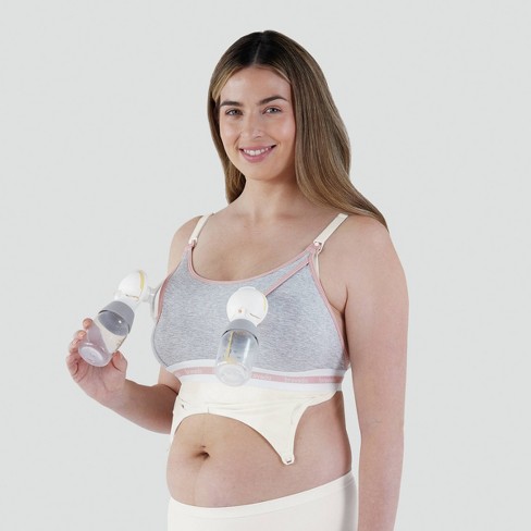 Bravado! Designs Women's Clip and Pump Hands-Free Nursing Bra Accessory -  Dove Heather XL