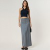 Anna-Kaci Women's High Waist Maxi Skirt with Belt Loops, Clean Front Seams, Structured Waistband - 2 of 4