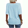 Imily Bela Women's Casual V Neck Half Sleeve Oversized T Shirt Solid Color Basic Top - 4 of 4