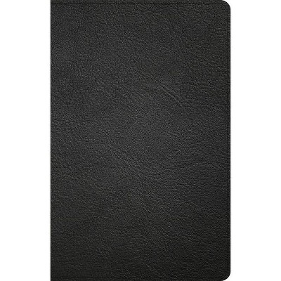 NASB Large Print Personal Size Reference Bible, Black Genuine Leather, Indexed - by  Holman Bible Publishers (Leather Bound)