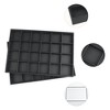Unique Bargains PU Leather Stackable Black Jewelry Organizer Trays with Removable Dividers Set of 2 - 3 of 4