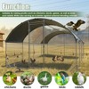 Large Metal Chicken Coop, Walk-in Poultry Cage Hen Run House, Tri-Supporting Wire Mesh Chicken Run for Outdoor Yard Farm Use 9.2'Wx24.9'Lx6.5'H - 3 of 4