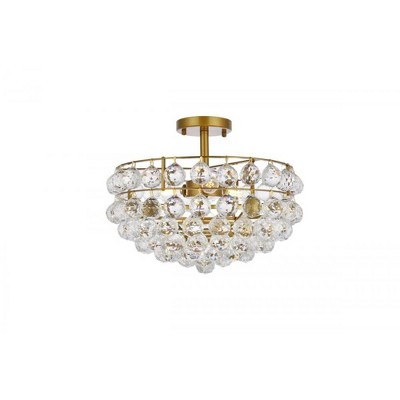 Elegant Lighting Savannah 16 inch flush mount in brass