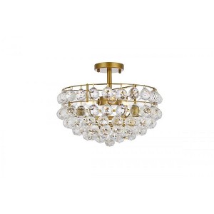 Elegant Lighting Savannah 16 inch flush mount in brass - 1 of 4