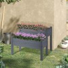 Outsunny 34"x34"x28" Raised Garden Bed 2-Tier Wooden Planter Box for Backyard, Patio to Grow Vegetables, Herbs, and Flowers - image 3 of 4