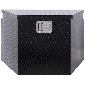 29 inch aluminum trailer tongue toolbox, suitable for pickup RV wide toolbox storage manager card lathe toolbox, with lock key - 1 of 4