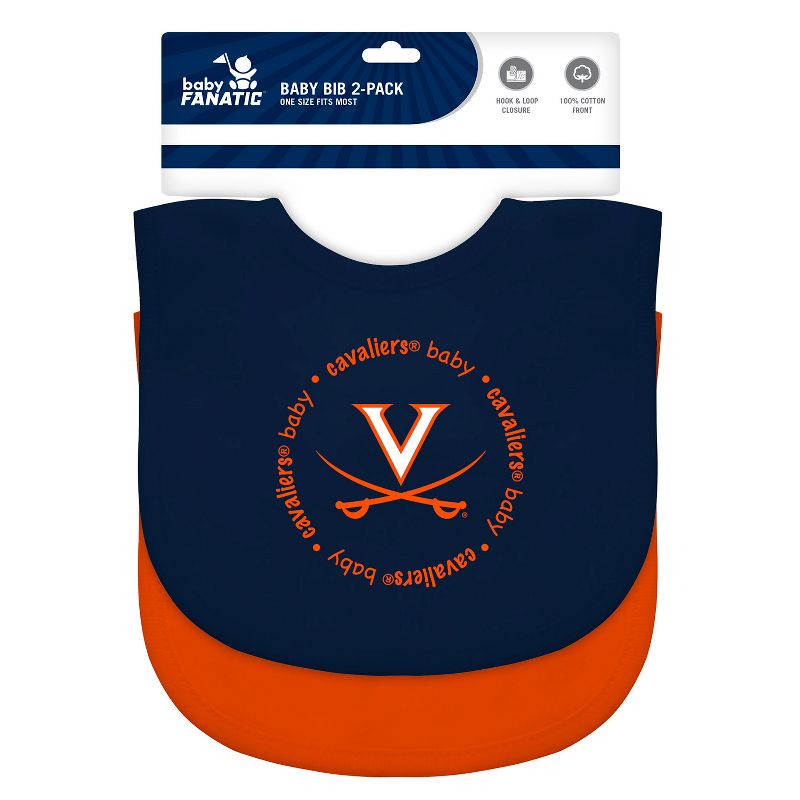 BabyFanatic Officially Licensed Unisex Baby Bibs 2 Pack - NCAA Virginia Cavaliers, 3 of 5