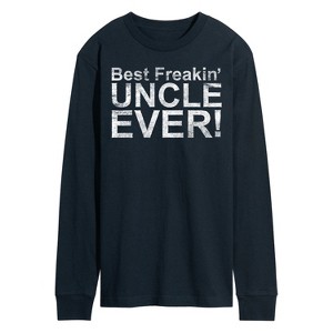 Men's - Instant Message - Best Freakin Uncle Ever Long Sleeve Graphic T-Shirt - 1 of 4