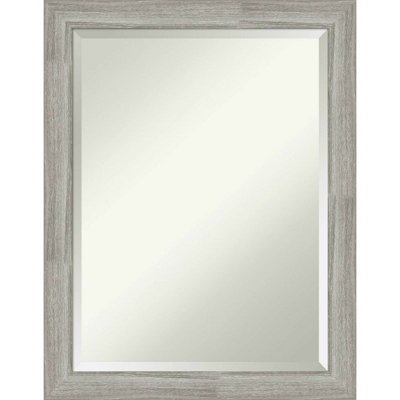  Dove Graywash Narrow Framed Bathroom Vanity Wall Mirror - Amanti Art, 1 of 9