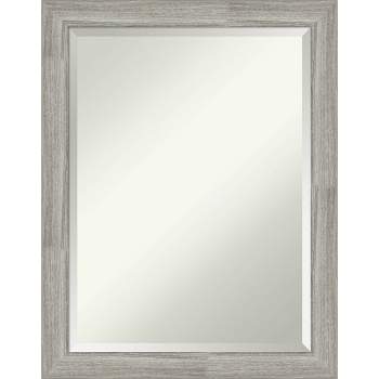  Dove Graywash Narrow Framed Bathroom Vanity Wall Mirror - Amanti Art