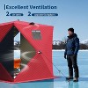 TackView Pop Up Ice Fishing Tent, Windproof Portable Hub Design - 4 of 4
