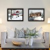 2- Piece Vignette Winter Covered Bridges Black Framed Wall Art for Living Room, Bedroom Wall Art Print for Home Decor by Billy Jacobs - 3 of 4