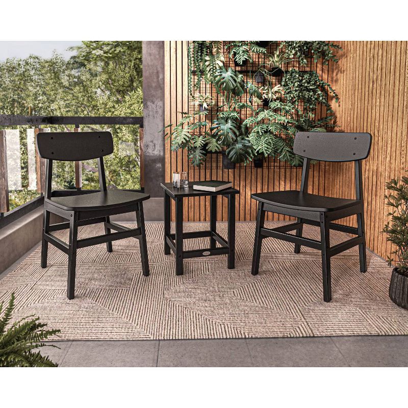POLYWOOD 3pc Modern Studio Urban Outdoor Patio Chair Conversation Set, 2 of 3