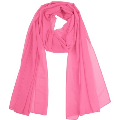 Elerevyo Women's Solid Chiffon Sheer Lightweight Soft Long Scarf Shawl 1 Pc