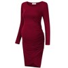 LXT- Womens Maternity  Irregular Ruched Bodycon Mini Dress - 3 of 3