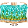 HAPPY BAY Men's Swimwear Cover Up Swim Wrap Beachwear Sarongs Beach Lava Lava Hawaiian Pareo Summer Long Sulu for Men One Size Green, flamingo - 4 of 4
