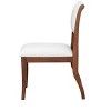 Set of 2 Dining Chair Upholstered Dinner Chair Armless Chairs with Padded Seat, Solid Hardwood Frame - Modernluxe - 4 of 4