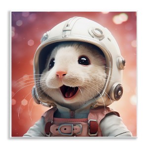 Stupell Industries Astronaut Mouse Portrait, 12" x 12" - 1 of 4