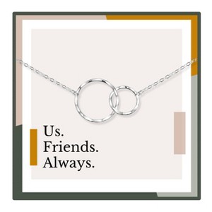 HOPE LOVE SHINE Friendship Necklace Gift Best Friends Birthday Christmas Us. Friends. Always. 2 Ring Necklace - 1 of 4