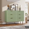Fluted 6-Drawer Dresser for Bedroom – 54" Wide Modern Chest of Drawers with Deep Drawers - 3 of 4